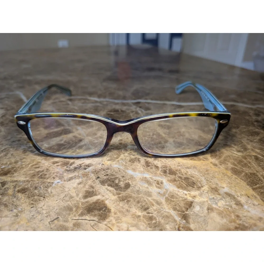 Ray-Ban Eyeglasses Women Tortoise Blue RB 5206 5023 Rectangular 52-18-140